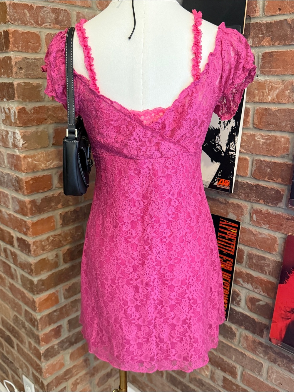 vintage layered pink lace babydoll dress - Picture 2 of 6